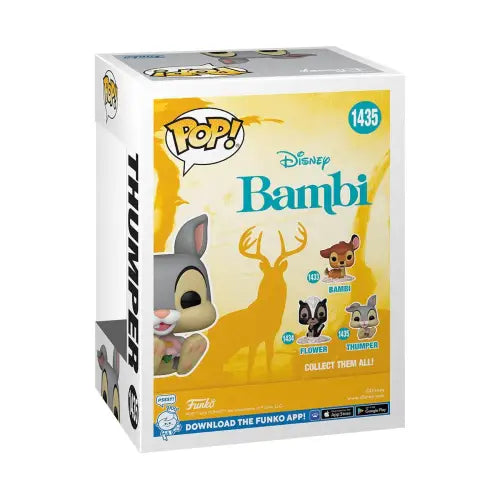 Bambi Thumper Funko Pop! Vinyl Figure #1435 box showcasing Disney’s Thumper character