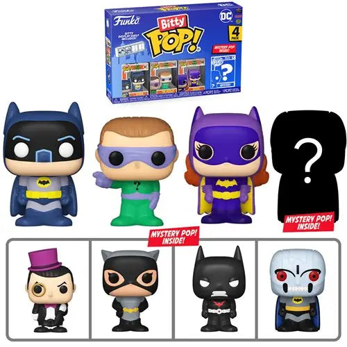 DC Comics Batman 1966 Bitty Mini-Figure Set with Batman Pop Vinyl Figures