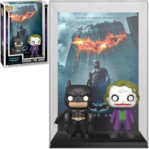 Batman vs Joker pop-up figure set from movie poster - Dark Knight collectible.