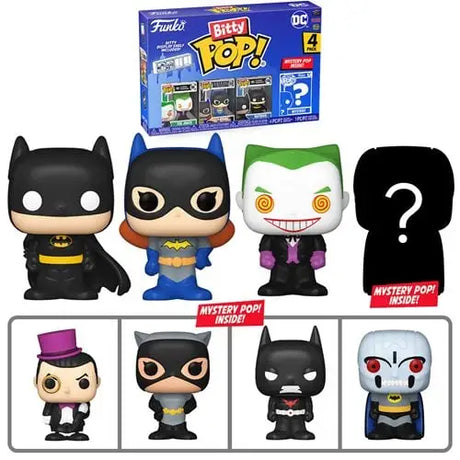 DC Comics Batman Joker Bitty Pop 4-Pack mini figure set.