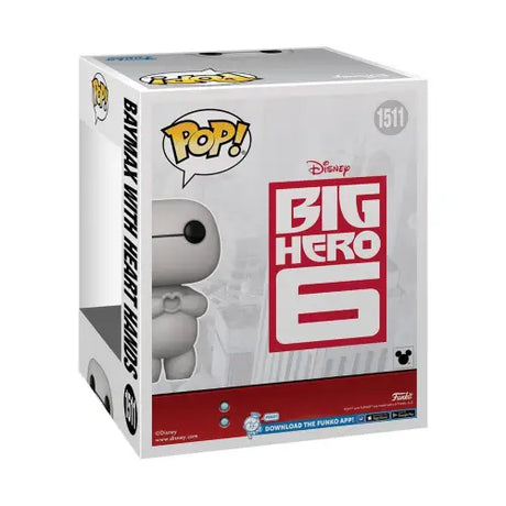 Big Hero 6 Baymax with Heart Hands Super Funko Pop! Vinyl Figure box display