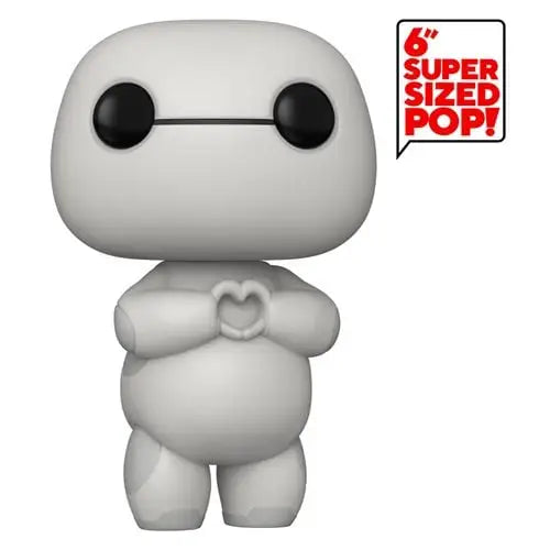 Big Hero 6 Baymax Funko Pop figure with heart hands, round white body and dot eyes