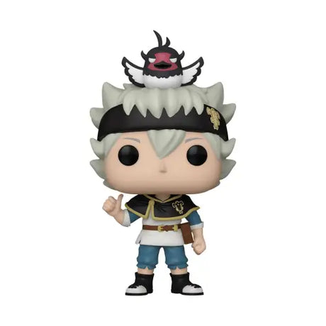 Black Clover Asta with Nero Funko Pop vinyl figure featuring spiky gray hair and blue outfit