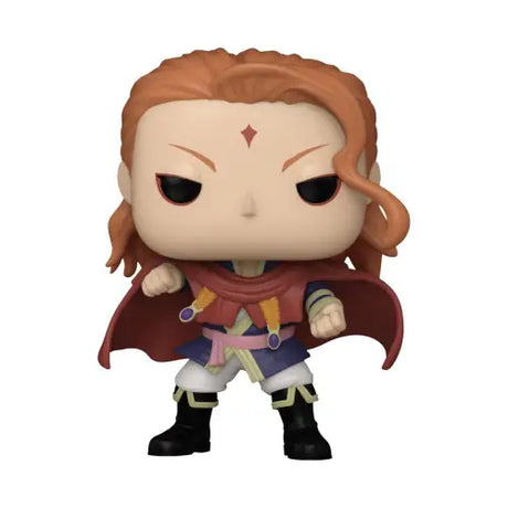 Funko Pop Black Clover Fuegoleon figure in red cape and fantasy clothing