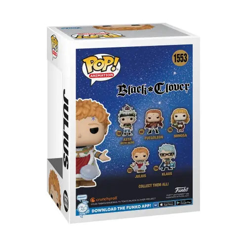 Black Clover Julius Funko Pop! Vinyl Figure #1553 showcasing beloved anime characters