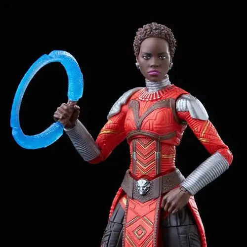 Marvel Legends Nakia Black Panther Dora Milaje 6-inch action figure holding a blue ring