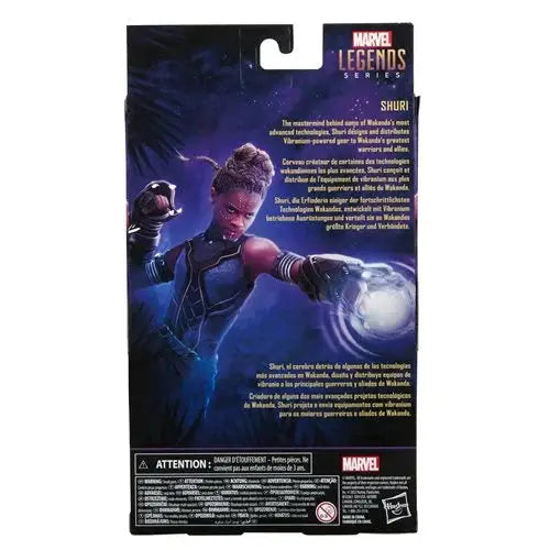 Marvel Universe Series 1 Action Figure - Captain Marvel in Marvel Legends Shuri 6-Inch Action Figure.