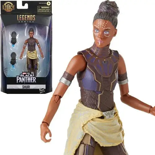 Marvel Legends Shuri 6-Inch Action Figure featuring the Black Panther action figure.