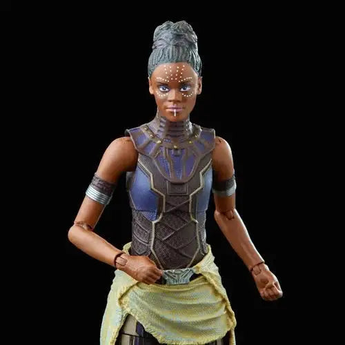 Marvel Legends Shuri 6-Inch Action Figure with woman in costume holding sword