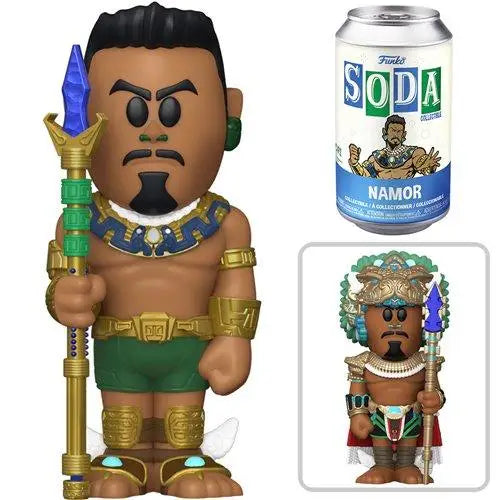 Funko Pop Vinyl Figure - Aqua displayed in Wakanda Forever Namor Soda Vinyl Figure