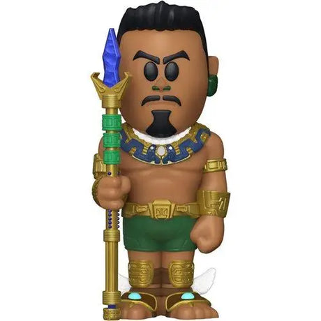 Egyptian god figurine displayed in Wakanda Forever Namor Soda vinyl figure