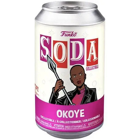 Wakanda Forever Okoye Vinyl Figure with Black Panther soda sprite and knife