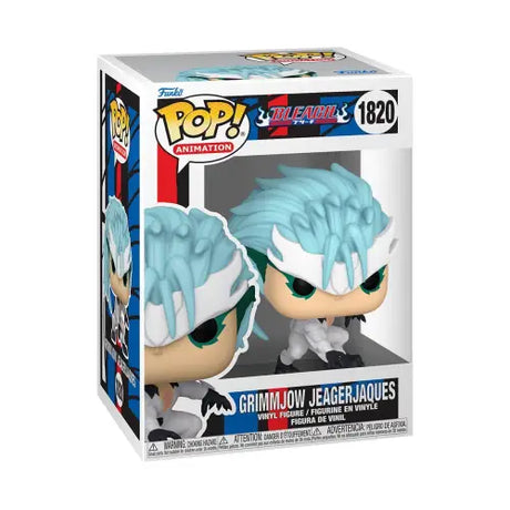 Grimmjow Jeagerjaques Funko Pop figure #1820 from Bleach with blue spiky hair