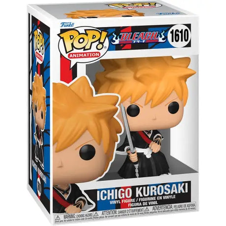 Bleach Ichigo Kurosaki Funko Pop vinyl figure holding a sword in black robes