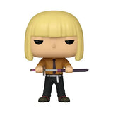 Shinji Hirako Funko Pop figure with blonde hair, brown jacket, and sword from Bleach