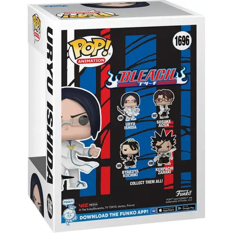 Funko Pop! vinyl figure box featuring Bleach Uryu Ishida #1696 collectible toy