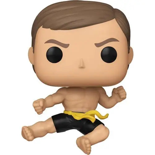 Cartoon-style Frank Dux Funko Pop Vinyl Figure #1866 performing a kicking motion