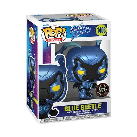 Blue Beetle Funko Pop! vinyl figure in blue color.