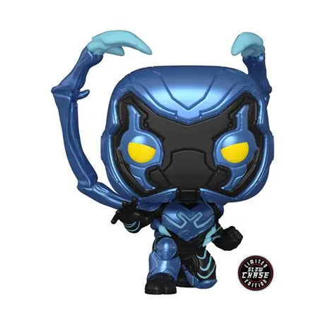 Funko Pop Marvel 2 - Black Panther displayed in Blue Beetle Funko Pop collectible