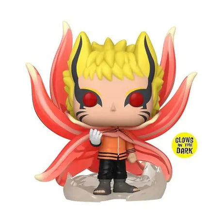 Naruto Baryon Mode Glow Figure: Collectible pop vinyl doll in red and yellow outfit