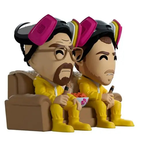 Breaking Bad Walt & Jesse Vinyl Figure sitting on couch with cup