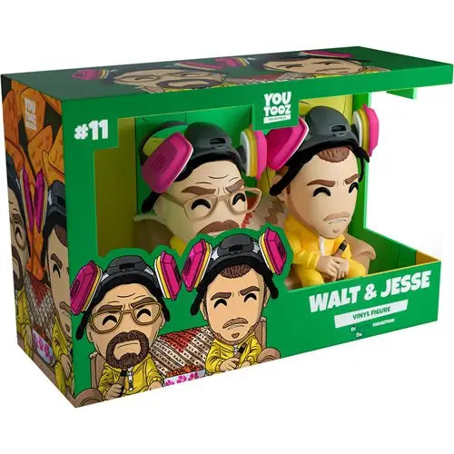 Breaking Bad Jesse Vinyl Figure displayed with Beatles figs in a box