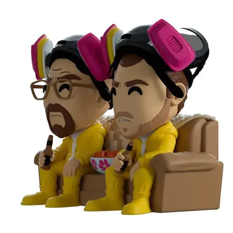 Breaking Bad Walt & Jesse Vinyl Figure - Two people sitting on a couch with a cup