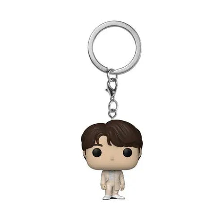 The Beatles pop keychain person displayed in BTS Jin Funko Pocket Pop! Key Chain.