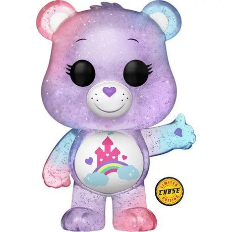 Purple Care Bears 40th Anniversary Vinyl Figure with Rainbow Heart