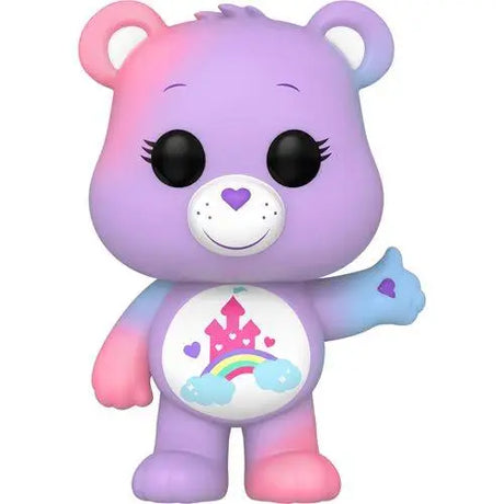 Care Bears 40th Anniversary Vinyl Figure: Purple teddy bear with rainbow heart on chest