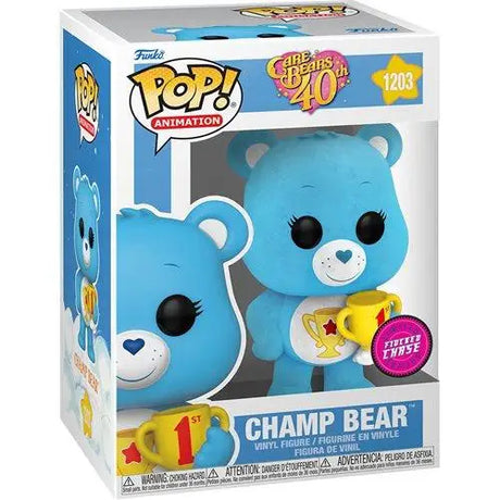 Champ Bear 40th Anniversary Care Bears Vinyl Figure - Pop Pop Figure with Banana