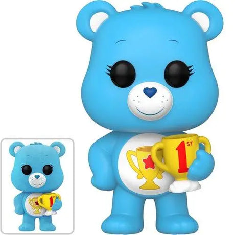 Blue Teddie bear holding cup - Champ Bear 40th Anniversary Vinyl Figure