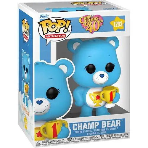 Champ Bear 40th Anniversary Care Bears Vinyl Figure of Blue Bear