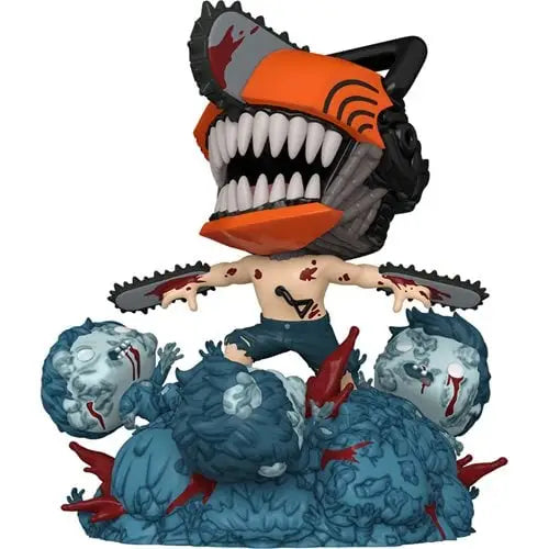 Chainsaw Man Deluxe Funko Pop figure features a shark-headed character on zombie bodies