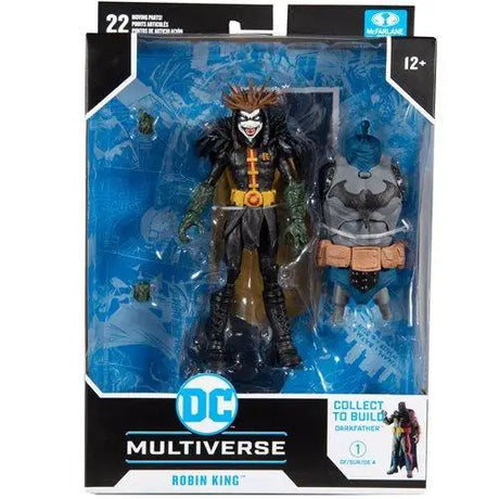 DC Multiverse Batman action figure displayed in DC Robin King Action Figure from Dark Nights Death Metal.