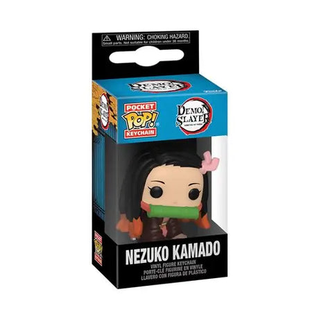 Demon Slayer Nezuko Kamado Funko Pop Vinyl Figure displayed in a Nezuko Kamado Key Chain