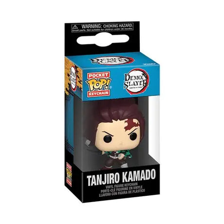 Funko Pop vinyl figure of Tanjiro Kamado Key Chain from Demon Slayer