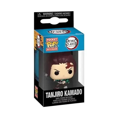 Funko Pop vinyl figure of Tanjiro Kamado Key Chain from Demon Slayer