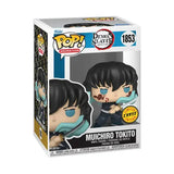 Demon Slayer Muichiro Tokito Funko Pop Vinyl Figure #1853 displayed prominently