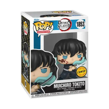 Demon Slayer Muichiro Tokito Funko Pop Vinyl Figure #1853 displayed prominently