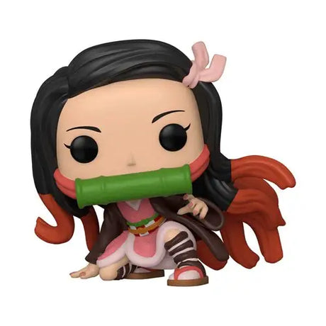 Nezuko Kamado Funko Pop Vinyl collectible with green object in mouth