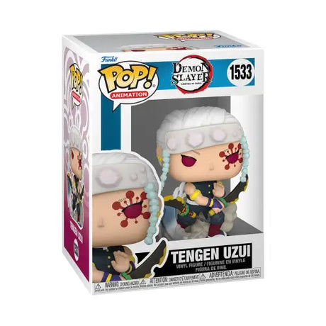 Funko Pop vinyl figure of Tengen Uzui from Demon Slayer in battle-damaged form