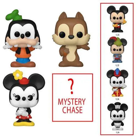 Disney Classics Surprise Chase Mini-Figure Set featuring a close-up of Disney Pop Vinyl figures.