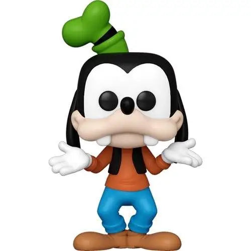 Disney vinyl figure of Goofy, a character with green hat and blue pants