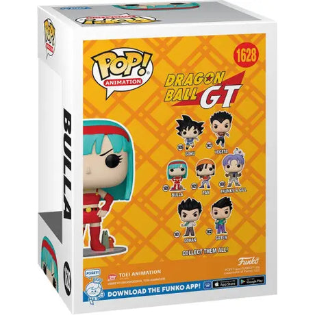 Dragon Ball GT Bulla Funko Pop box featuring the #1628 Vinyl Figure design