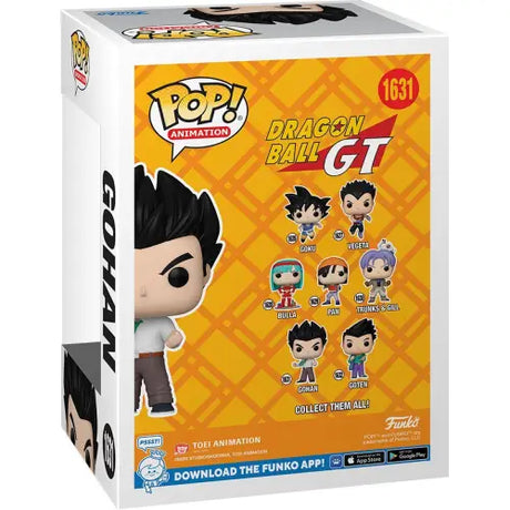 Dragon Ball GT Gohan Funko Pop box featuring vinyl figure #1631 collectible toy