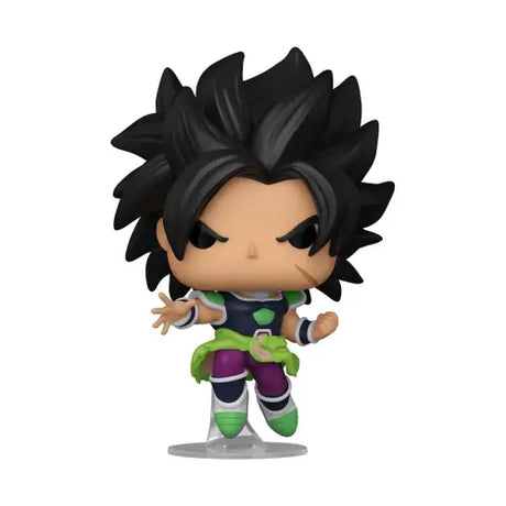 Funko Pop figure of Dragon Ball Super character Broly in Saiyan armor, fighting pose