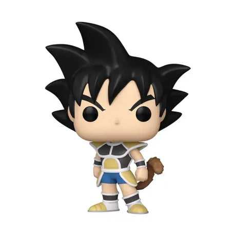 Funko Pop vinyl figure of young Goku in Saiyan armor from Dragon Ball Super