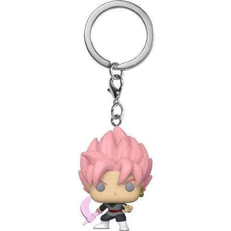 Dragon Ball Super Goku Scythe Key Chain with Pink Dragon Ball Keychain