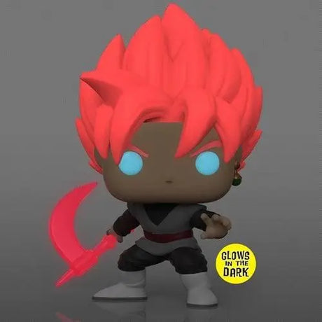 Limited Edition Dragon Ball Super Saiyan Rose Goku Black vinyl figure with red hair and blue eyes cartoon character